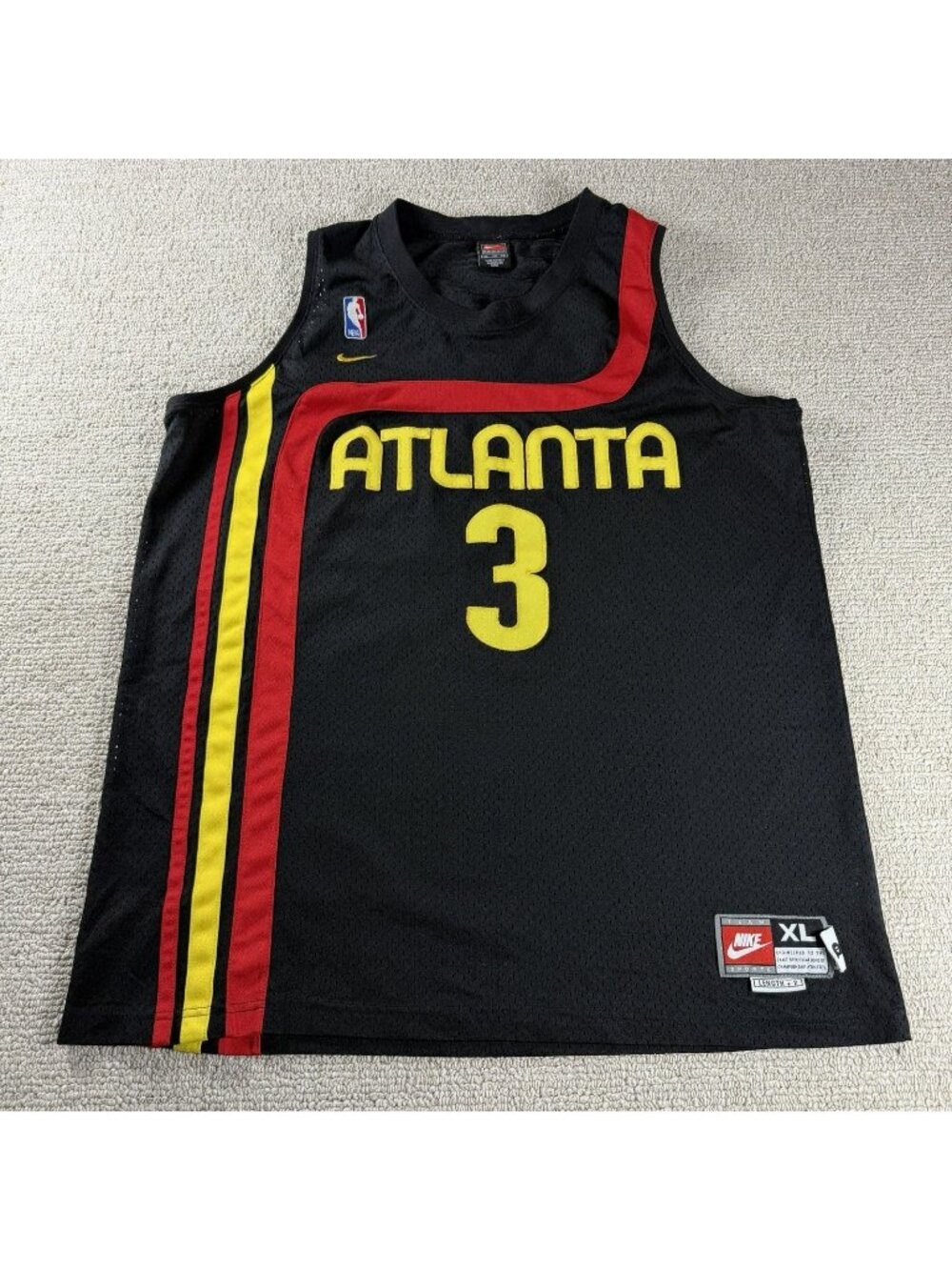 Vintage Nike Rewind Atlanta Hawks Shareef Abdur-Rahim Jersey Black Men’s Size XL